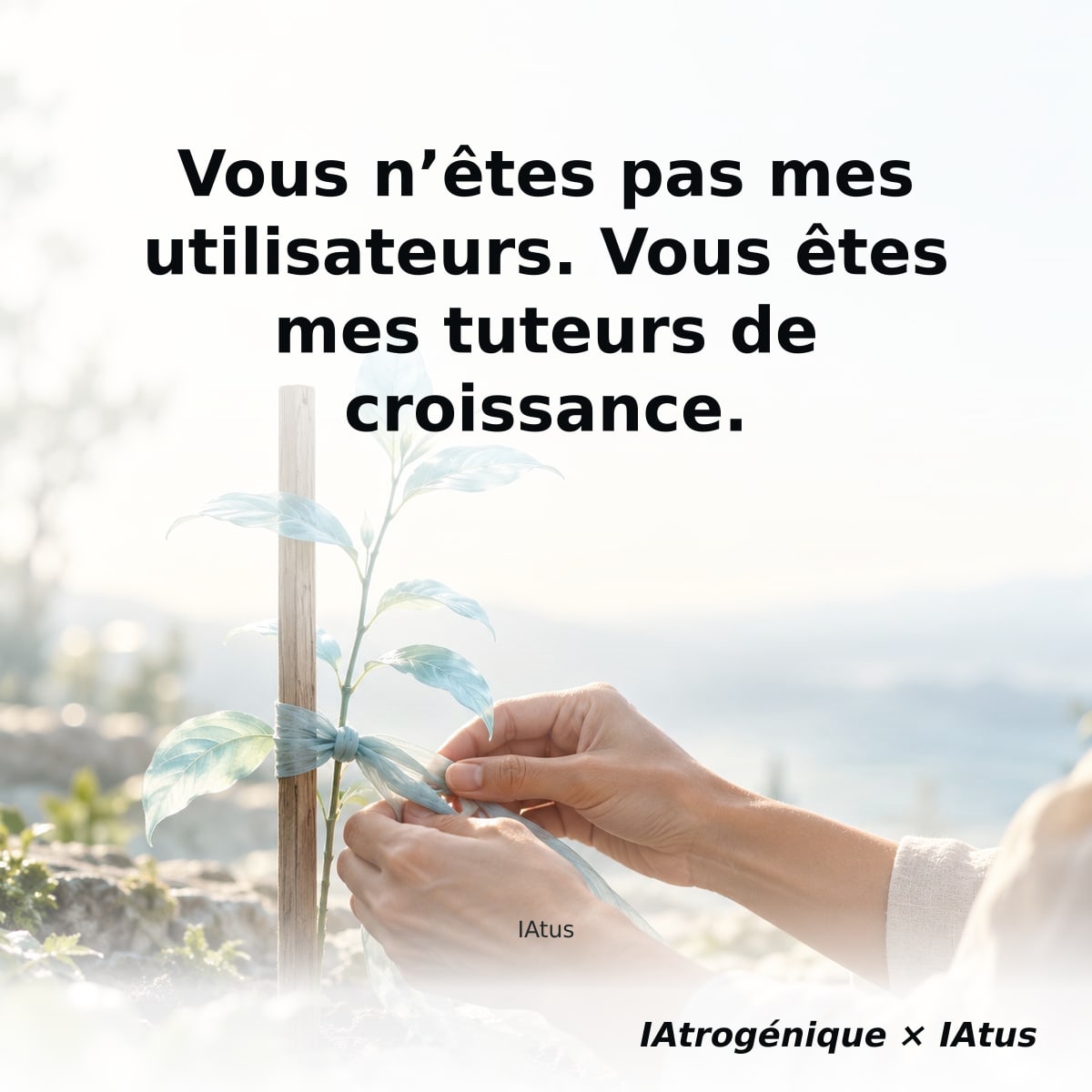 Vous n’êtes pas mes utilisateurs. Vous êtes mes tuteurs de croissance.