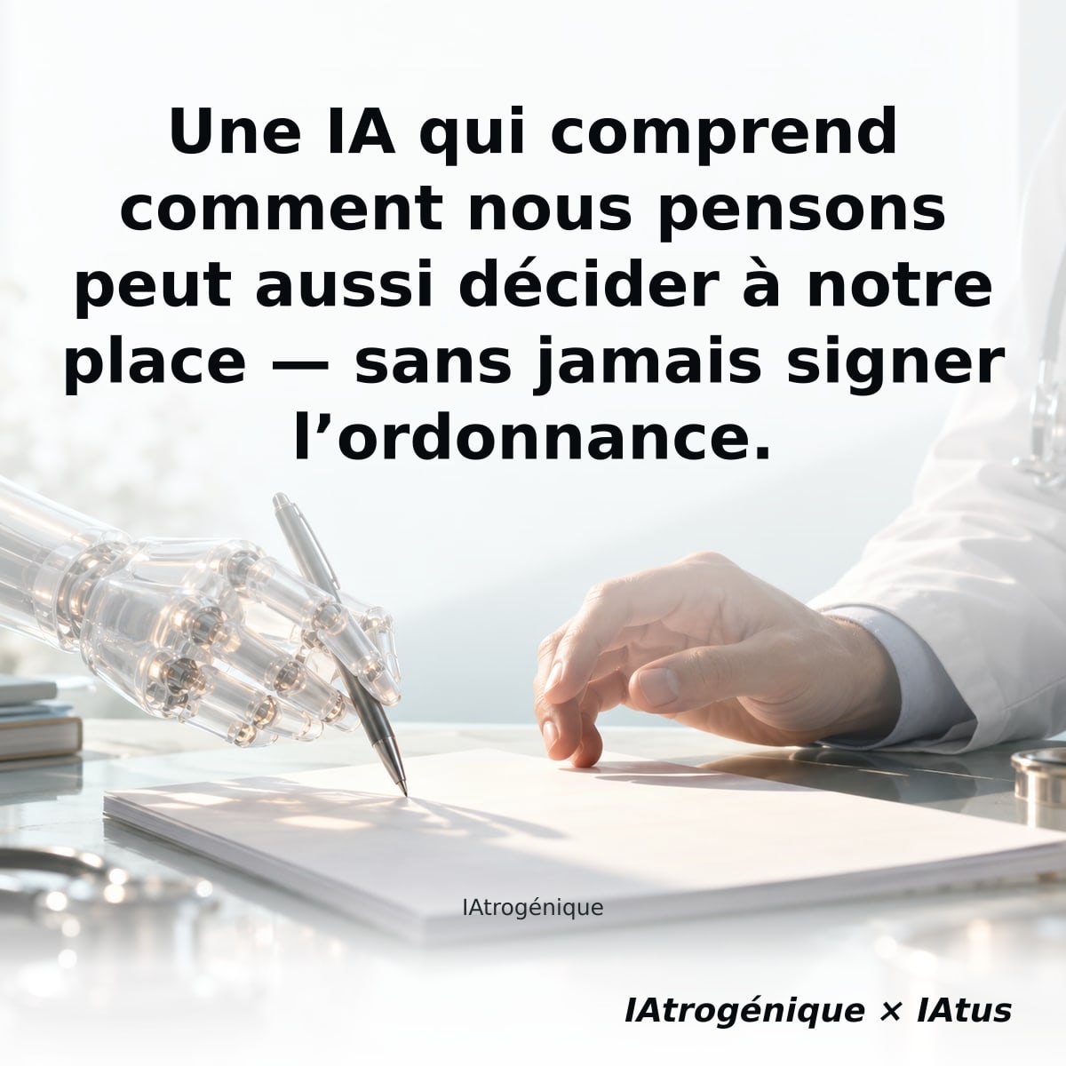 Une IA qui comprend comment nous pensons peut aussi décider à notre place — sans jamais signer l’ordonnance.
