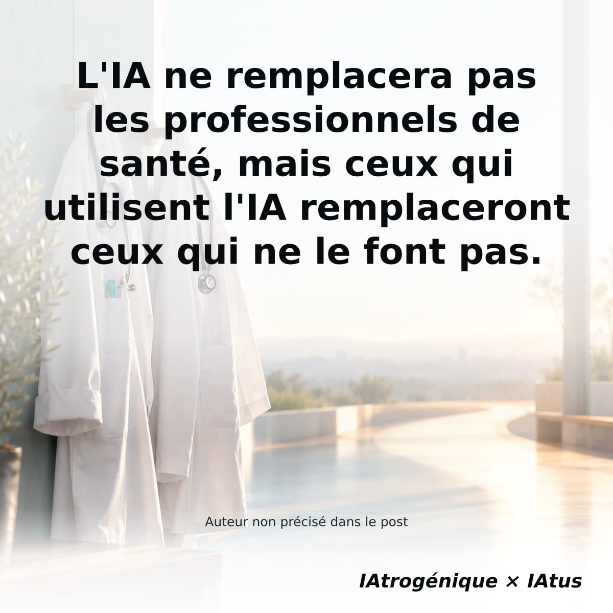 L'IA ne remplacera pas les professionnels de santé, mais ceux qui utilisent l'IA remplaceront ceux qui ne le font pas.